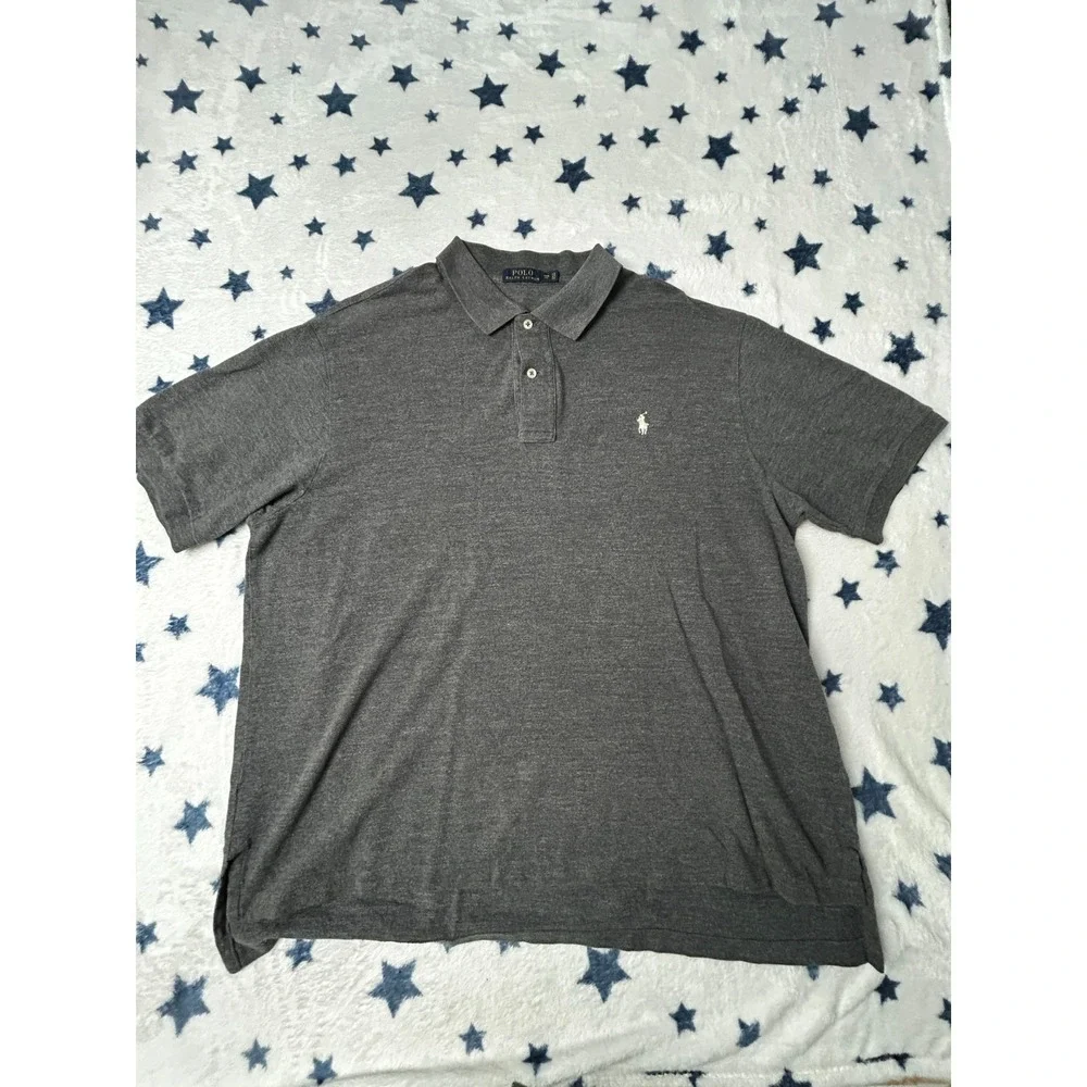 Polo Ralph Lauren Polo Shirt Mens XL Gray Short Sleeve Pony Logo Cotton Golf